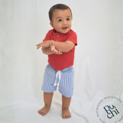 Bermuda rayada azul - bebe - comprar online