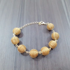 Pulseira Capim Dourado 15mm . Código P2. - comprar online