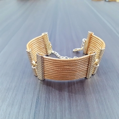 Pulseira Capim Dourado 25mm . Código P12.