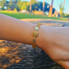 Pulseira Capim Dourado 10mm . Código P4. - comprar online