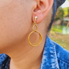 Brinco Capim Dourado. Código B32. - comprar online