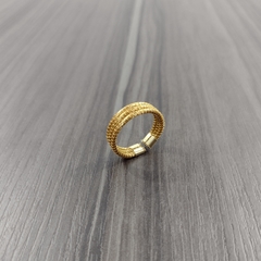 Anel Capim Dourado 7mm . Código A1.