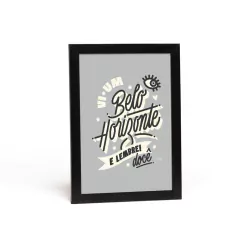 Gravura Vi Um Belo Horizonte e Lembrei docê colorida na internet