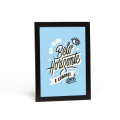 Gravura Vi Um Belo Horizonte e Lembrei docê colorida - Made in Beagá