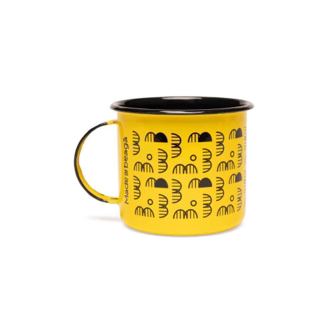 Caneca Esmaltada Amarela - Made in Beagá
