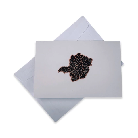 Cartão Ilustrado - Mapa de Minas