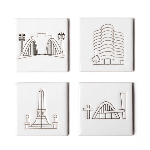 Imã Azulejo Ícones de BH
