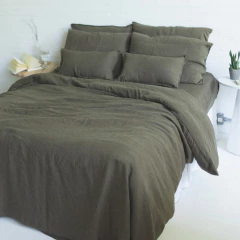 Capa de Duvet Olive 100% Linho Europeu