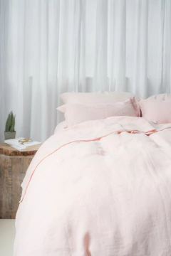 Jogo de Cama Standard Rose 100% Linho Europeu na internet