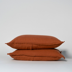 Capa de Almofada Camel 100% Linho Europeu - HOUSE OF LINHO