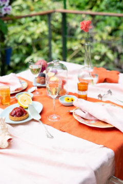 Toalha de Mesa Rose 100% Linho Europeu - loja online