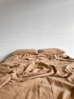 Imagem do Jogo de Cama Standard Iced Coffee 100% Linho Europeu