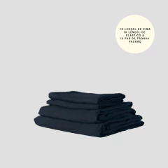 Jogo de Cama Standard Ocean 100% Linho Europeu - HOUSE OF LINHO