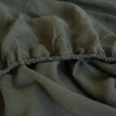 Jogo de Cama Standard Olive 100% Linho Europeu - loja online