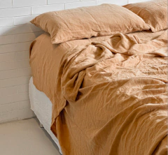 Jogo de Cama Standard Iced Coffee 100% Linho Europeu