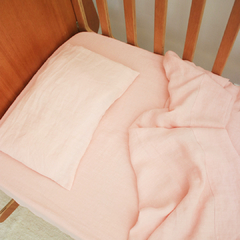 Lençol de Cima Baby Rose, 100% Linho Europeu - HOUSE OF LINHO