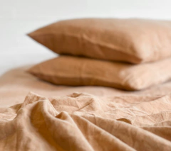 Jogo de Cama Standard Iced Coffee 100% Linho Europeu na internet