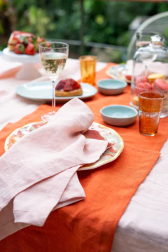 Toalha de Mesa Rose 100% Linho Europeu na internet