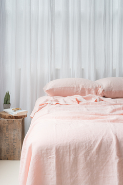 Lençol de Cima 100% Linho Europeu - Rose - comprar online