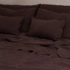 Jogo de Cama Standard Cacau 100% Linho Europeu na internet