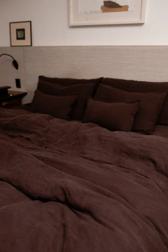 Capa de Duvet Cacau 100% Linho Europeu na internet