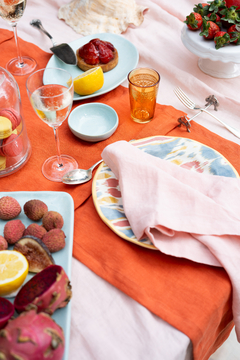 Toalha de Mesa Rose 100% Linho Europeu - loja online