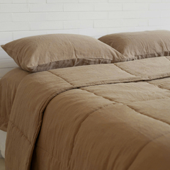 Colcha Iced Coffee 100% Linho Europeu - comprar online