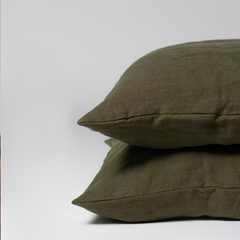 Par de Fronha Olive 100% Linho Europeu