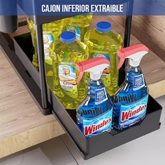 Estante Organizador 2 Niveles Negro - La Bolucompra