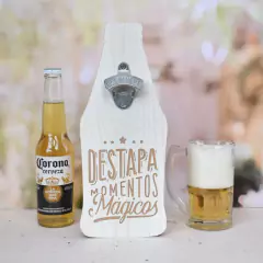 Destapador colgante en forma de botella