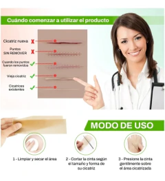 CINTA PARA CICATRICES CIRUGÍA CORPORAL HERIDA 1.5 M. - comprar online