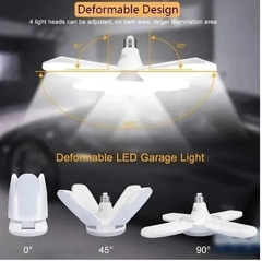 BOMBILLO LÁMPARA LED PLEGABLE 4 ASPAS ALTA ILUMINACIÓN - comprar online