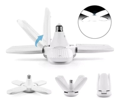 BOMBILLO LÁMPARA LED PLEGABLE 4 ASPAS ALTA ILUMINACIÓN