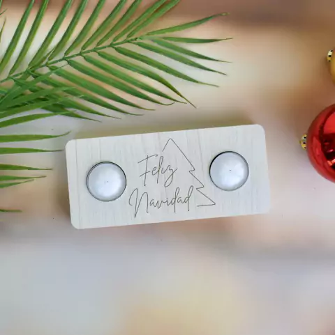 PORTA VELA DE MADERA ALARGADO