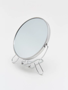 Espejo circular con aumento y con borde de metal y paral - comprar online