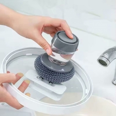 Esponja de acero con dispenser recargable