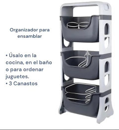 Canasto Organizador 3 Niveles