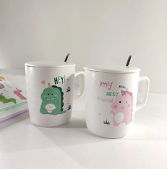 Taza Dinosaurio con Cuchara
