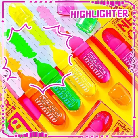 Set x 4 Mini Resaltadores Neón "CHOSCH"