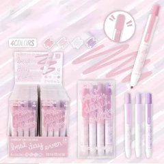 Set x 4 Resaltadores Retractiles "CHOSCH" - La Bolucompra