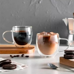 Taza Doble Vidrio 250 ML.