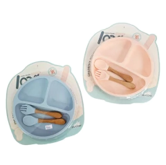 Set Plato + Cubiertos de Silicona para Bebés - comprar online