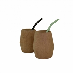 MATE DE MADERA CON BOMBILLA - comprar online