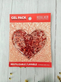 ALMOHADILLA DE GEL EN FORMA DE CORAZÓN CON GLITTER - FRÍO/CALOR - comprar online