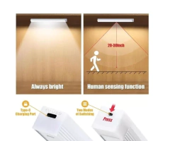 BARRA DE LUZ LED RECARGABLE USB CON SENSOR DE MOVIMIENTO - La Bolucompra