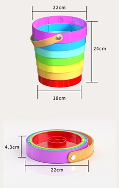 Balde Multicolor Plegable en internet