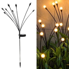 LUCES DE JARDÍN LUCIÉRNAGAS CON PANEL SOLAR Y ESTACAS - comprar online