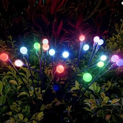 LUCES DE JARDÍN LUCIÉRNAGAS CON PANEL SOLAR Y ESTACAS - La Bolucompra