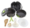 MARMITA SET PARA CAMPING 2 PERSONAS DE ALUMINIO TEFLONADO