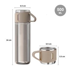 Termo con tres tazas - Vacuum Flask - tienda online